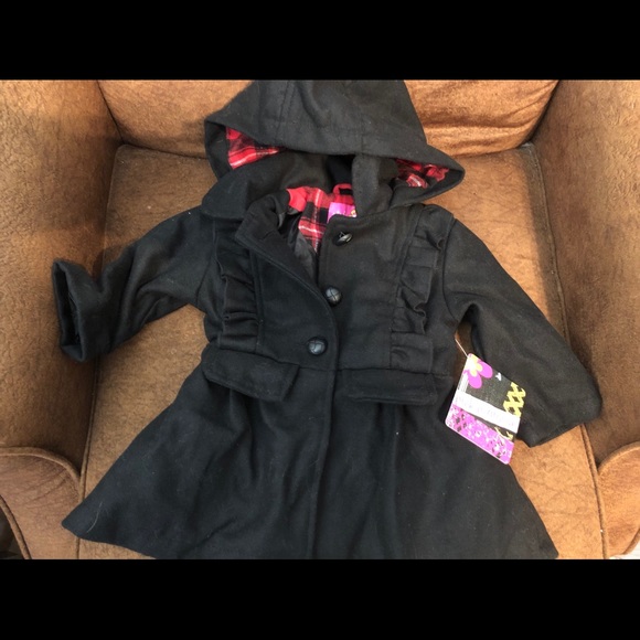 Pink Platinum Other - Baby Girl 12m Pink Platinum Wool Coat w/Hood NWT